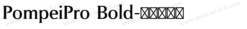 PompeiPro Bold字体转换